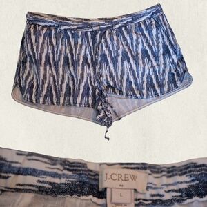 J Crew Ikat Linen Blend Shorts - Size Large